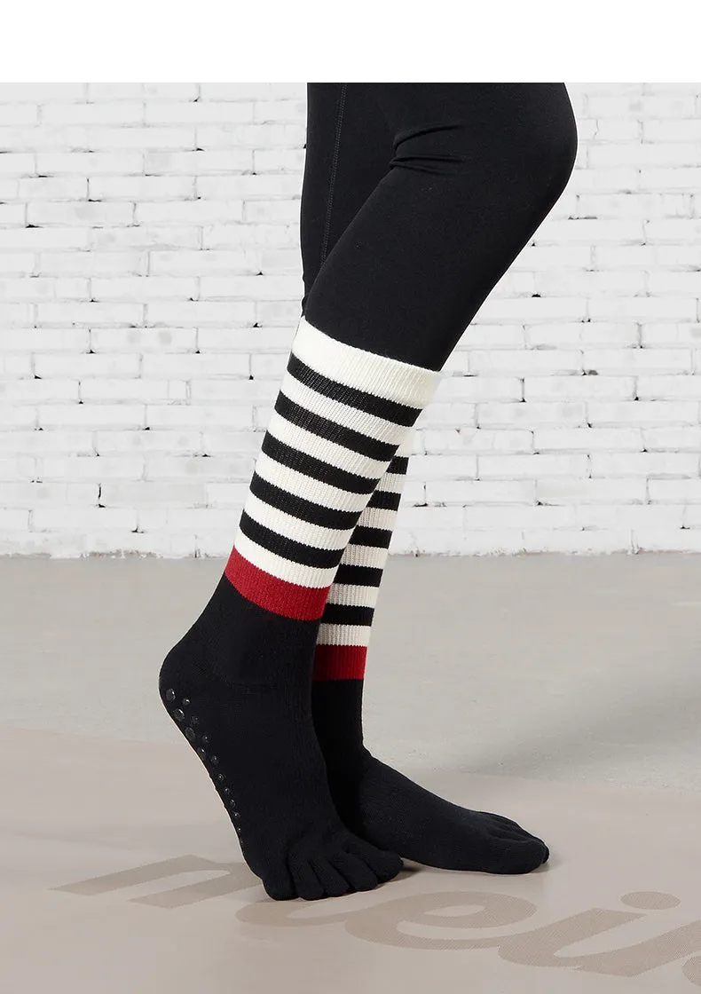 1-Pack Mid-calf Five-toed Sport Socks for Women