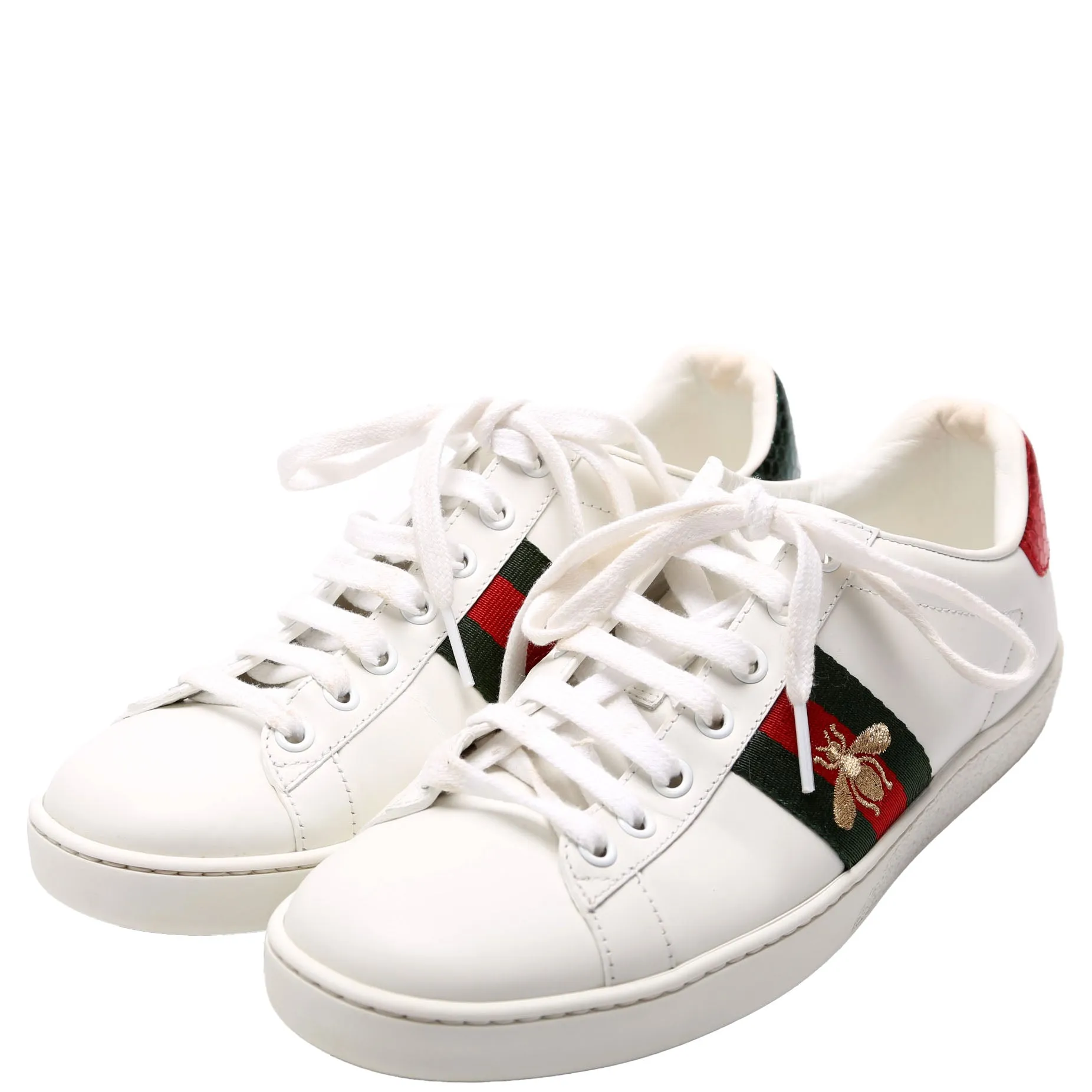 Ace Web Bee Leather Sneakers Size 37.5