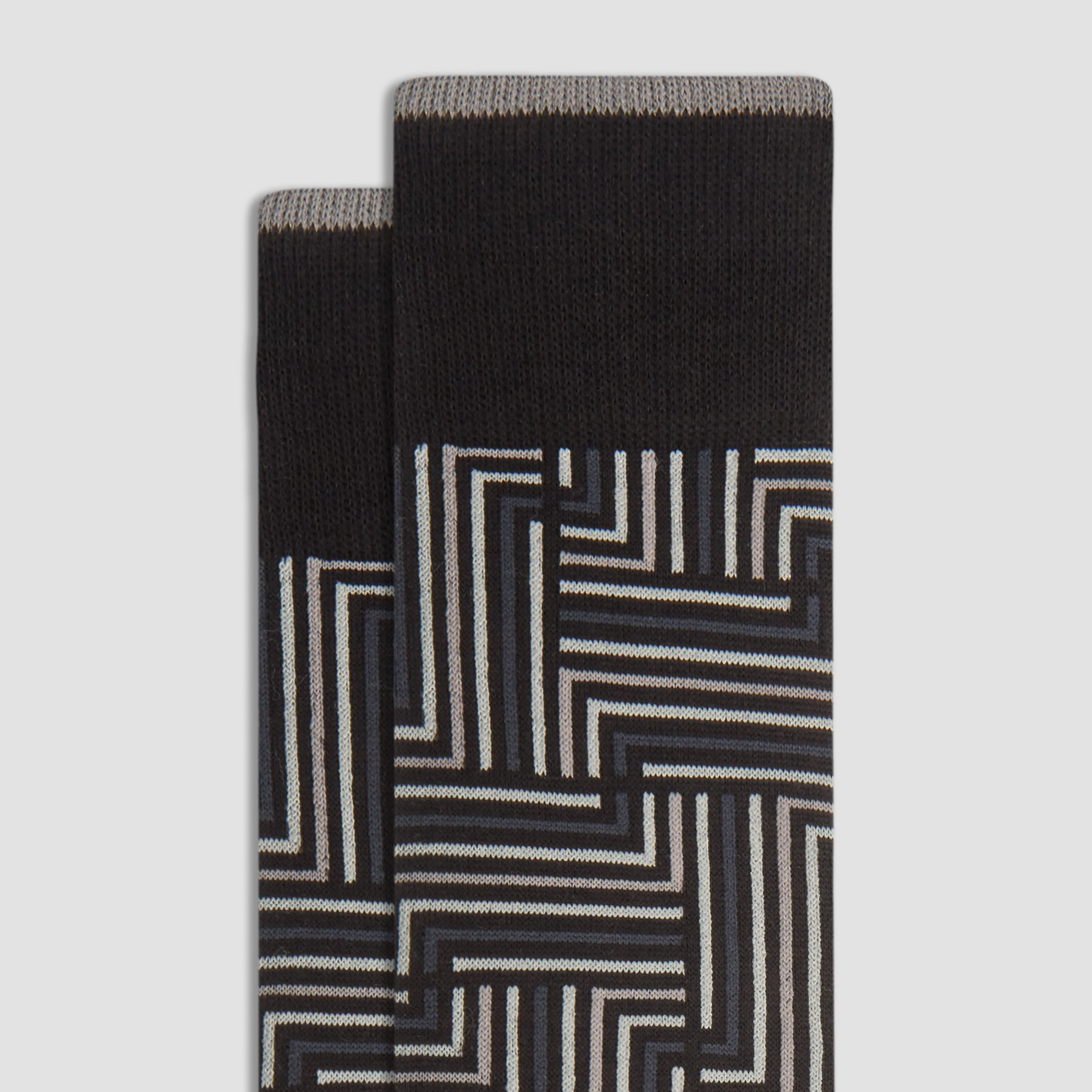 Basketweave Cashmere Mid-Calf Socks