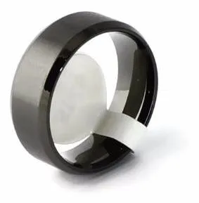 Black Classic Men's Stainless Steel Wedding Band With Comfort Fit