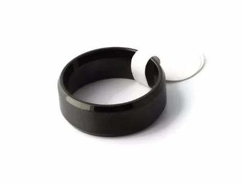 Black Classic Men's Stainless Steel Wedding Band With Comfort Fit