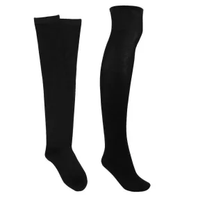 Black Knee High Socks