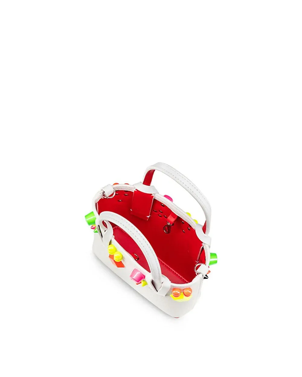 Cabata Mini Calf Empire Spikes in Bianco Mix