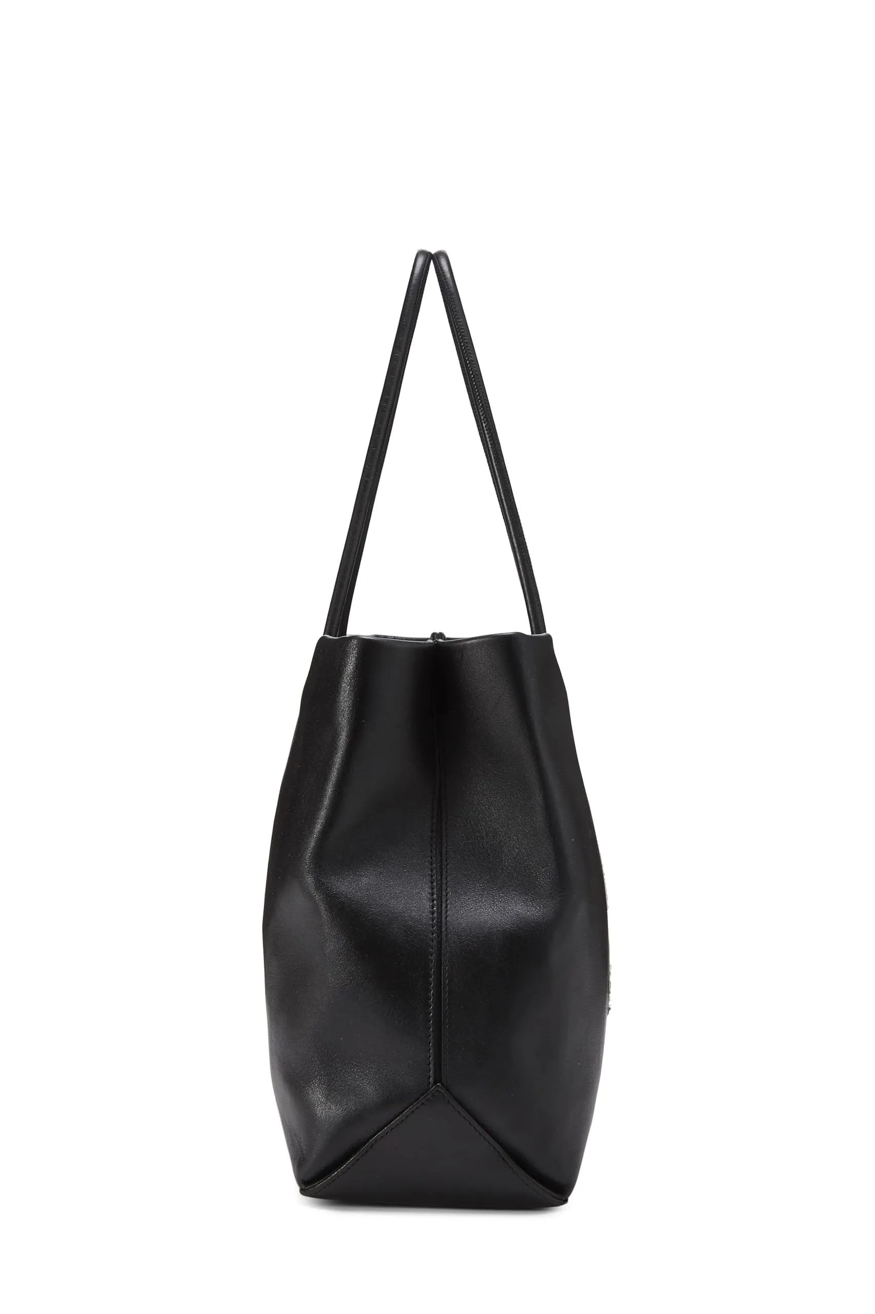 Chanel,  Black Leather Essential Rue Cambon Shopping Tote Medium, Black