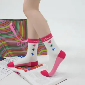Colored Pixel High Socks