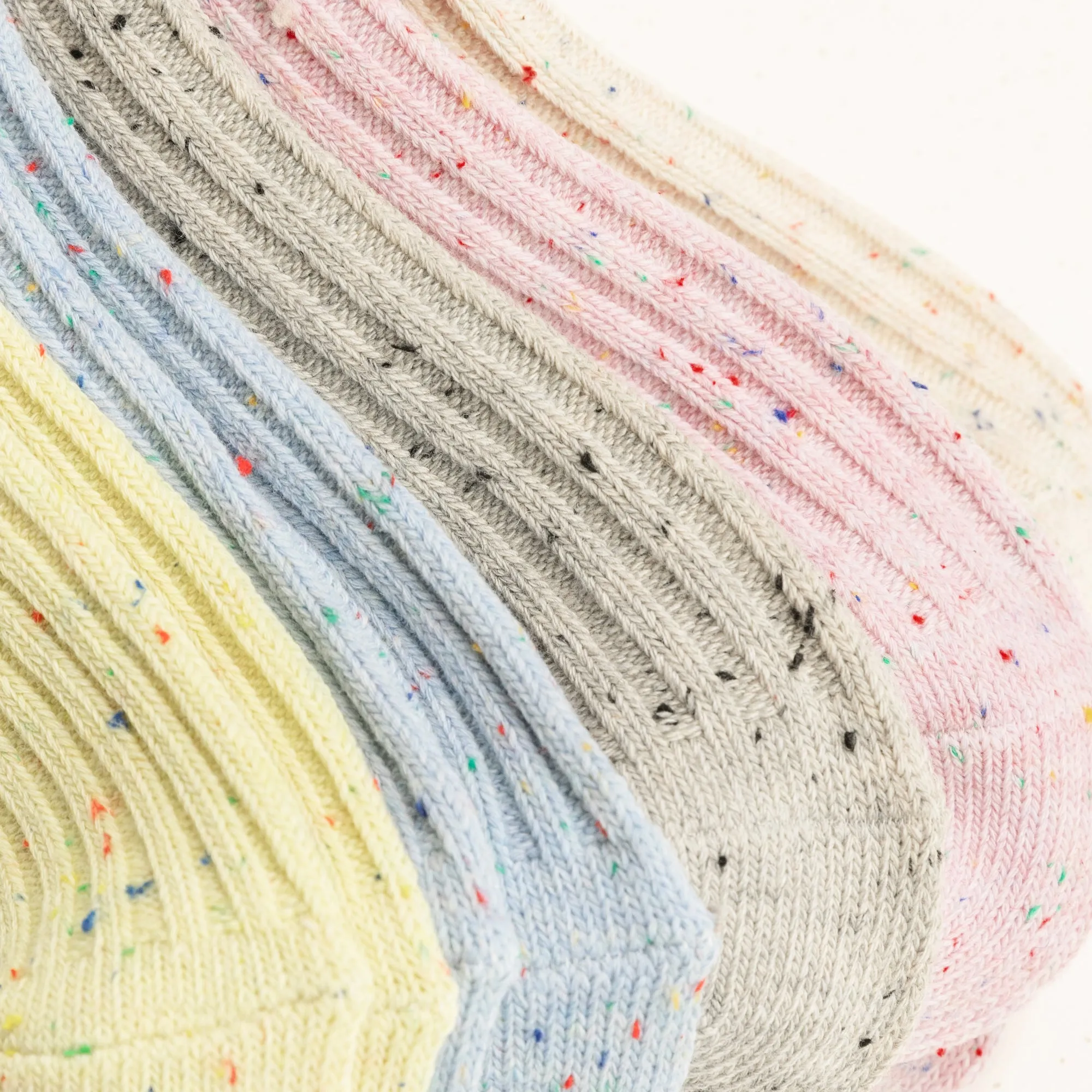 Colored Ribbed High Socks