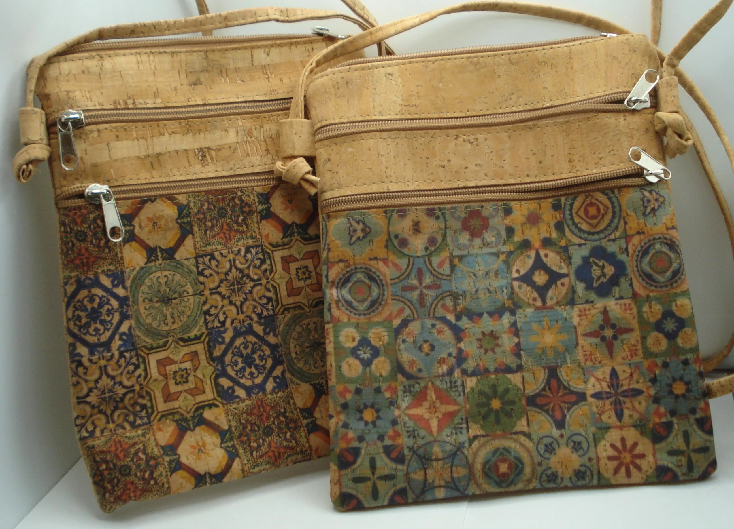 Cork flat Crossbody Handbag