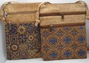 Cork flat Crossbody Handbag