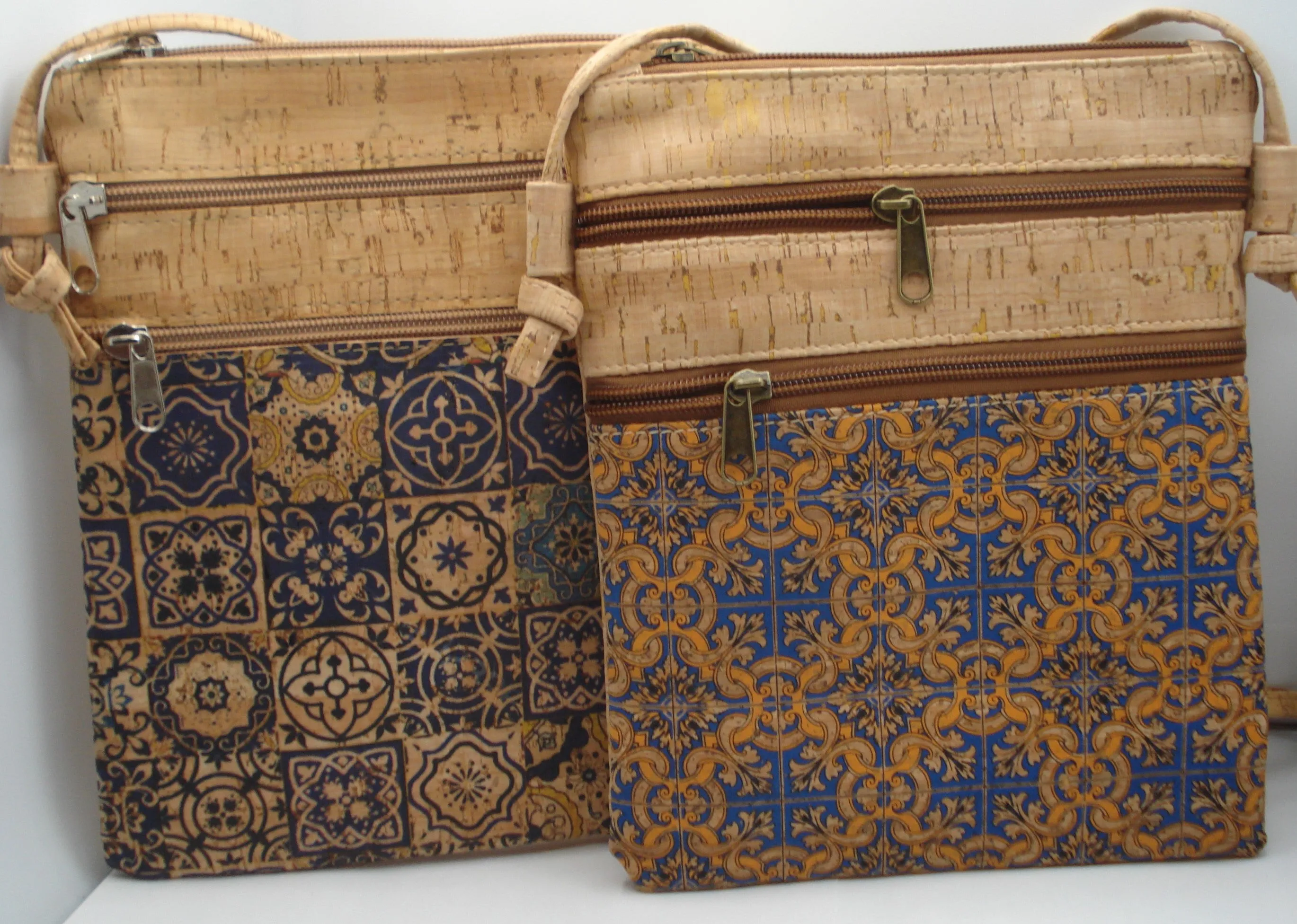 Cork flat Crossbody Handbag