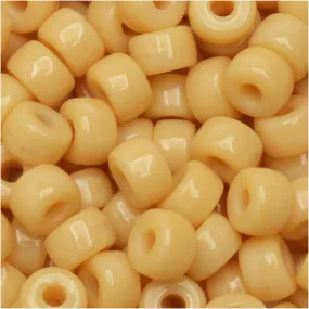 Czech Glass Matubo, 2/0 Seed Bead, Beige Opaque (20 Gram Tube)