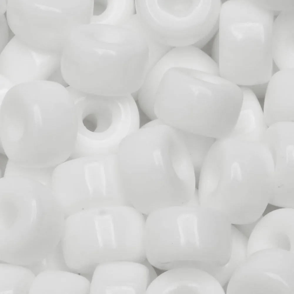 Czech Glass Matubo, 2/0 Seed Bead, Chalk Opaque (20 Gram Tube)