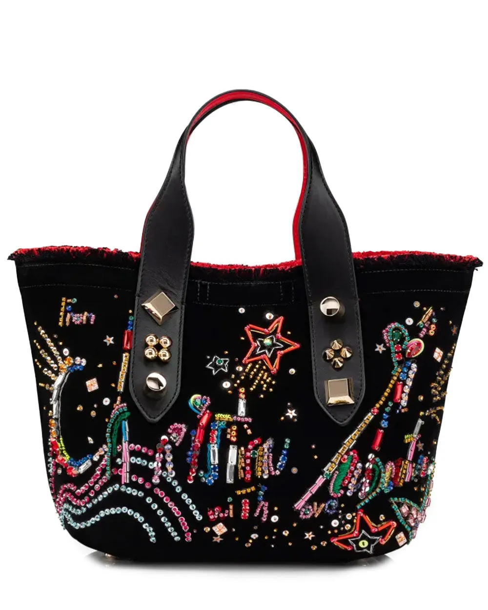 Frangibus Small Starlight Strass Tote Bag in Black