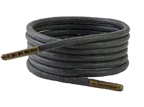 Grey 5 mm round wax cotton Shoelaces & Boot laces