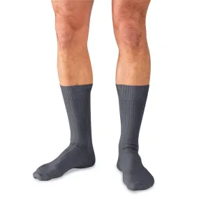 Grey Cotton Mid Calf Dress Socks