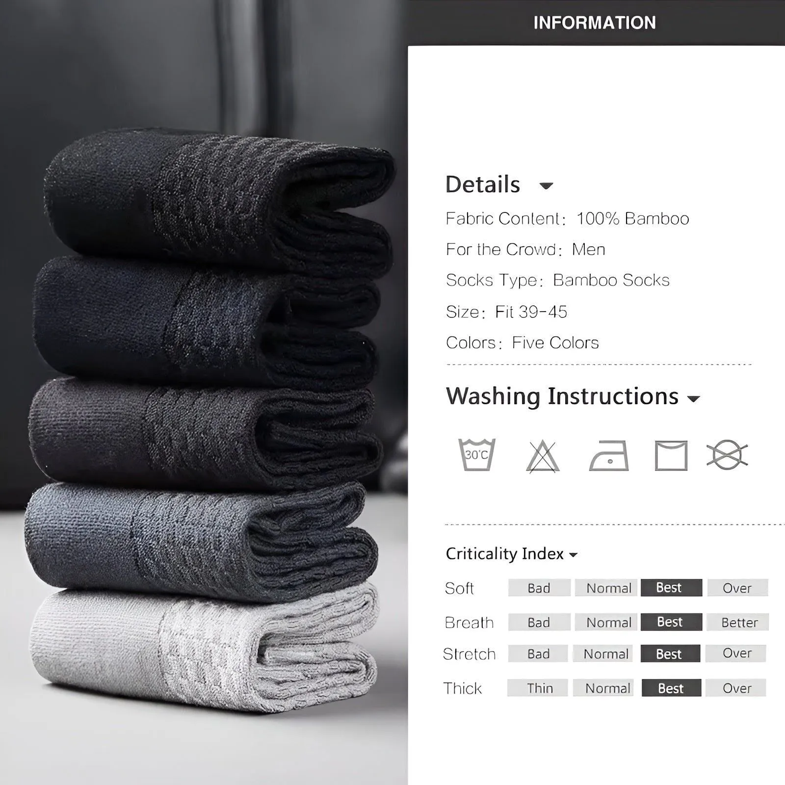 Herbert Socks - Premium-Bambusfaser-Socken für Männer