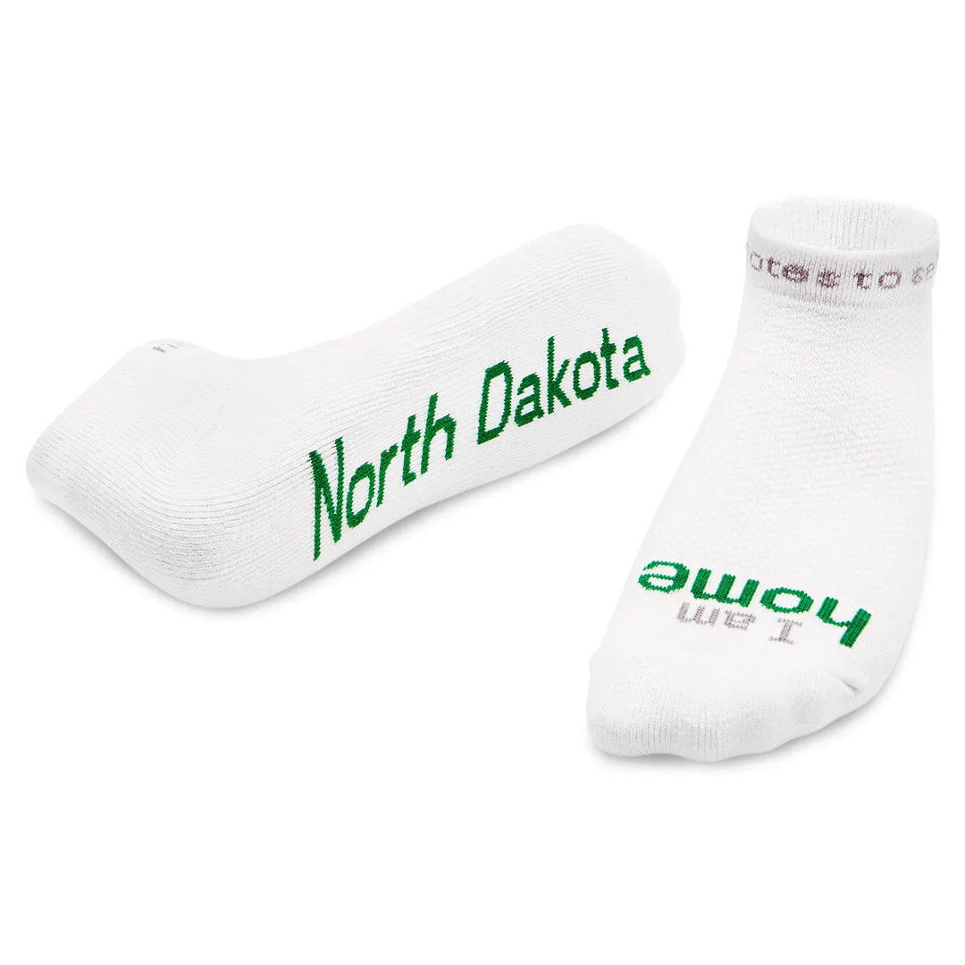 I am home® - North Dakota white low-cut socks