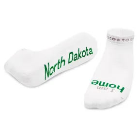 I am home® - North Dakota white low-cut socks