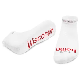 I am home® - Wisconsin white low-cut socks