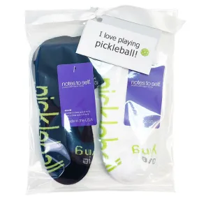 I love playing® pickleball - 2 pairs of socks in gift bag