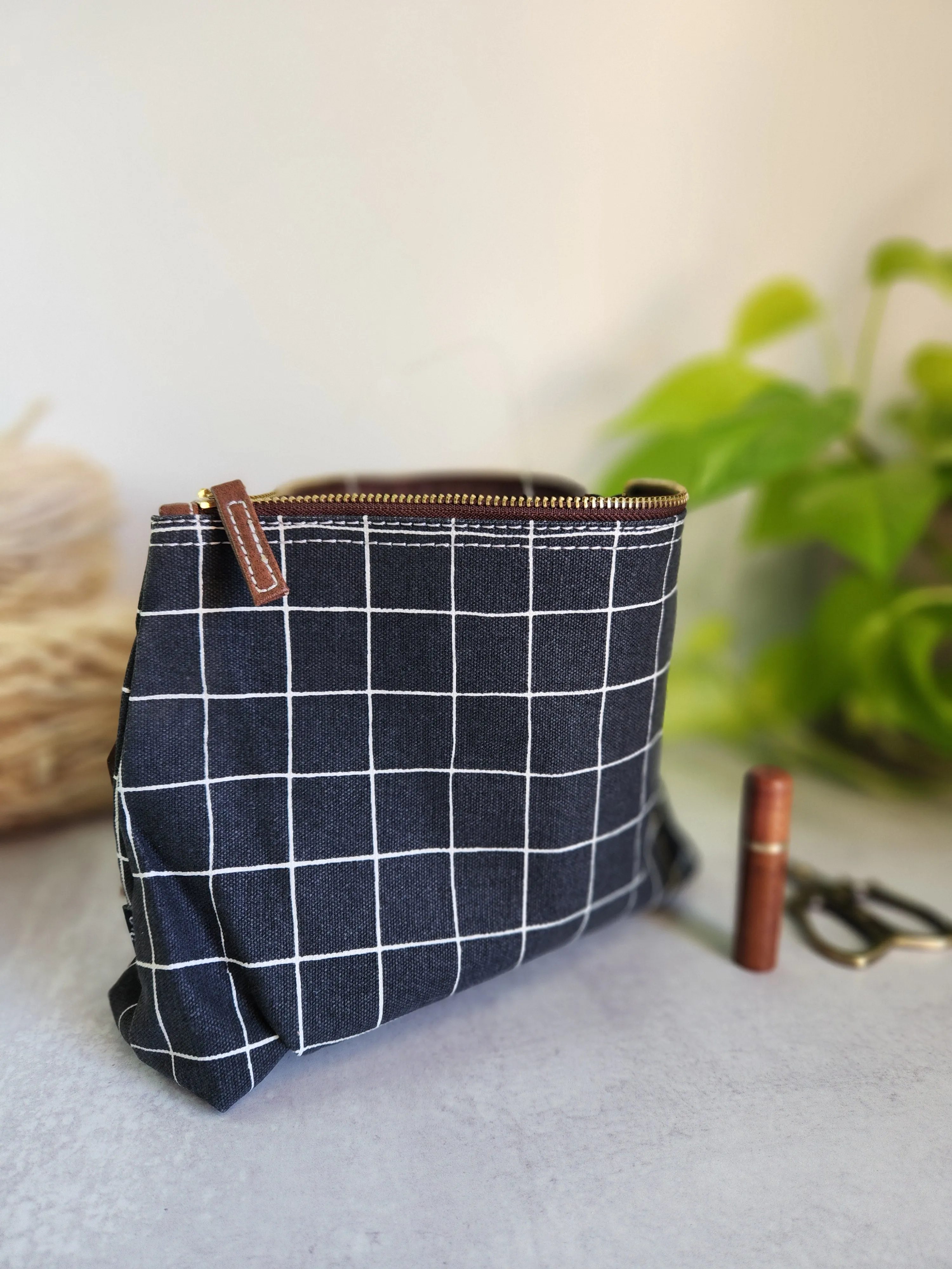 Knitting Project Bag, Large Zipper Pouch, Belvedere