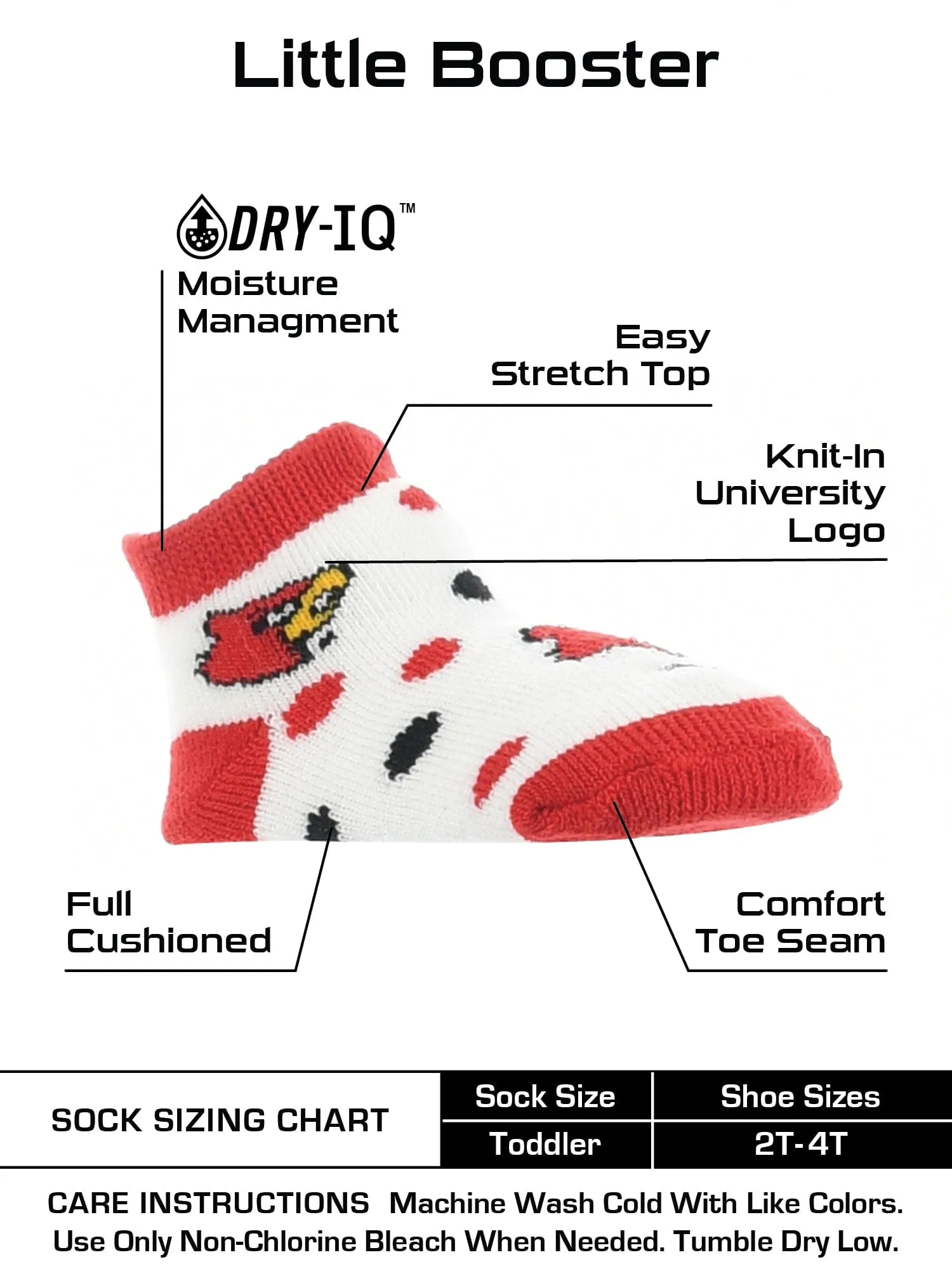 Louisville Cardinals Toddler Socks Low Cut Little Fan