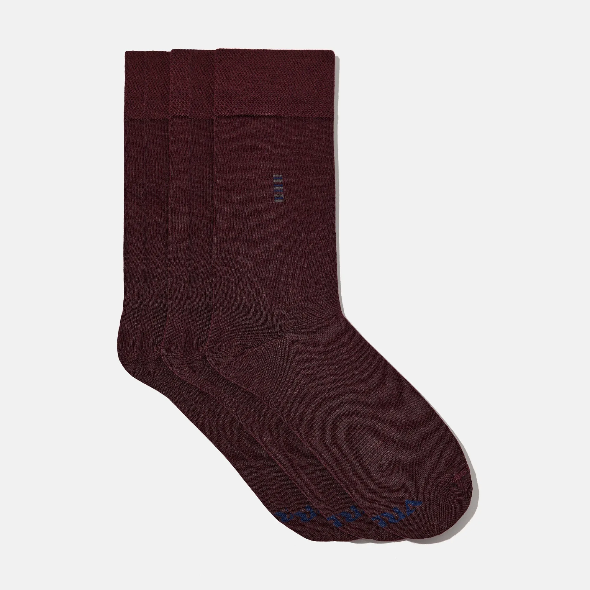 Men's Bamboo Dress Socks • Plain Pack of 1/3/5 Pairs • Burgundy