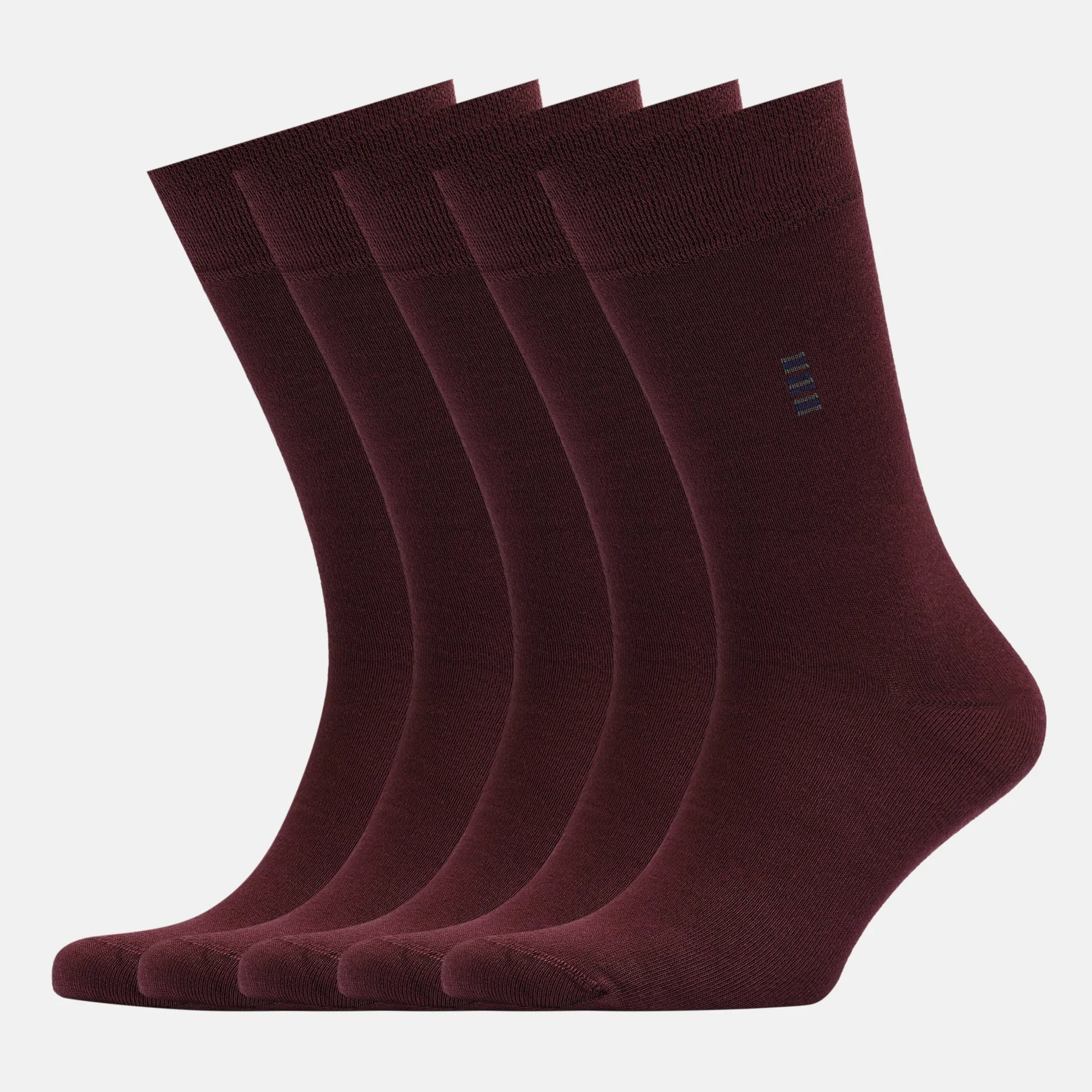 Men's Bamboo Dress Socks • Plain Pack of 1/3/5 Pairs • Burgundy