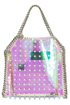Mini Tote Holographic With Studs