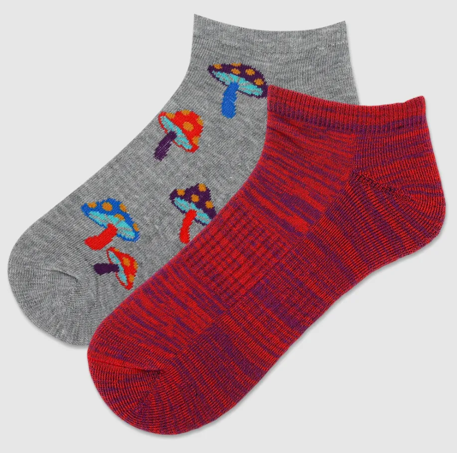 Mushroom 2 Pack Low-cut Socks