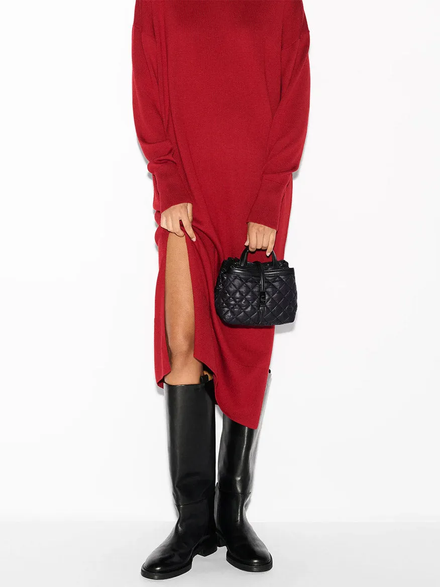 MZ Wallace Mini Astor Top Handle in Black Oxford
