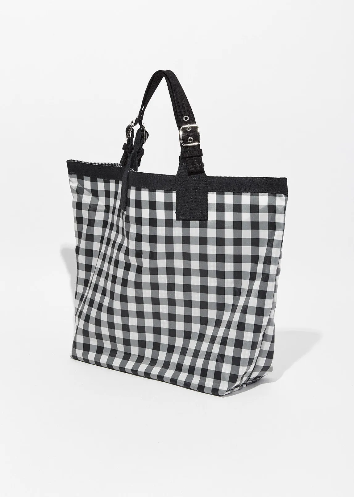 Nylon Gingham Check Bag