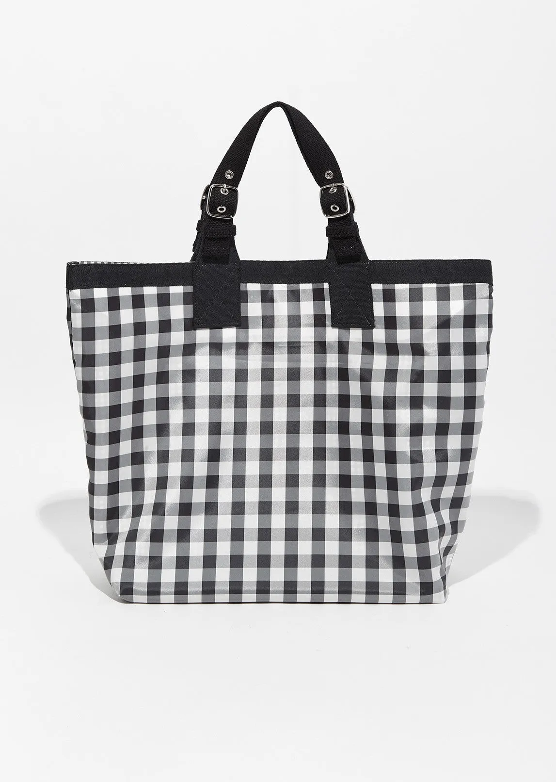 Nylon Gingham Check Bag