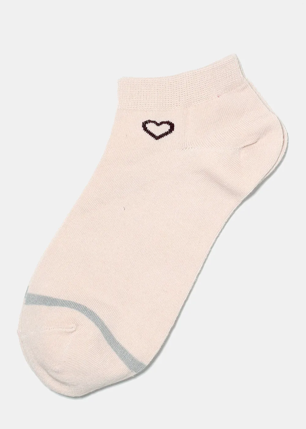 Open Heart Low Cut Socks