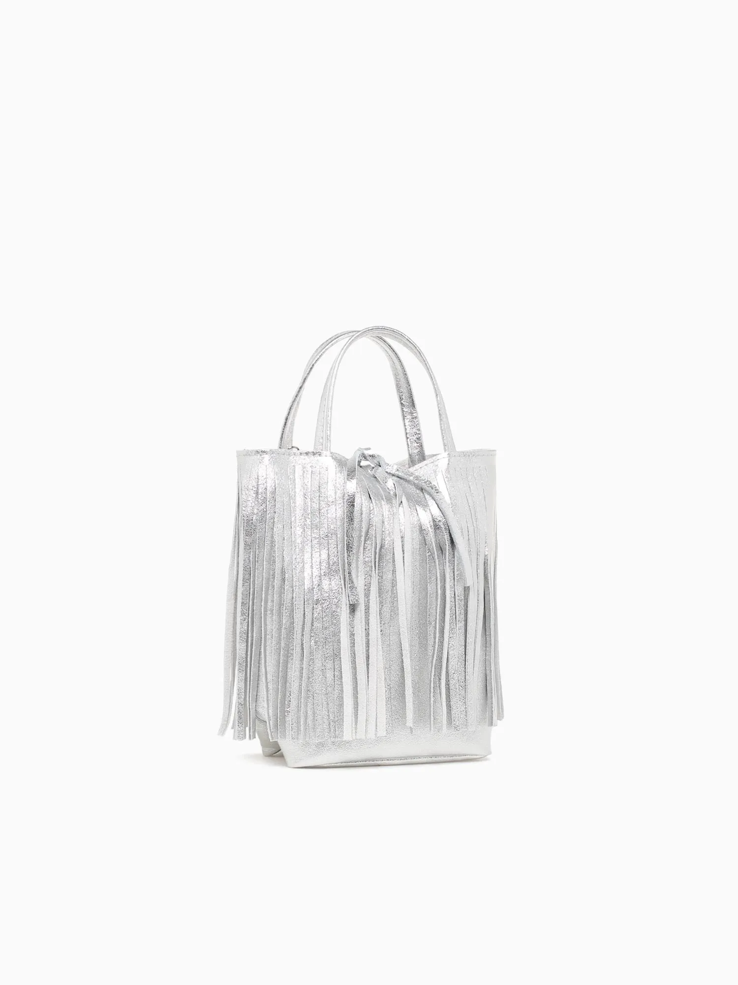 Shopper Mini Laminato Argento
