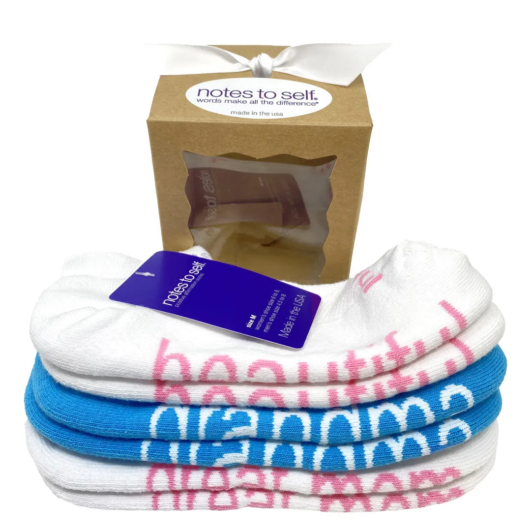 Socks in a Box for grandma - 3-pair gift set