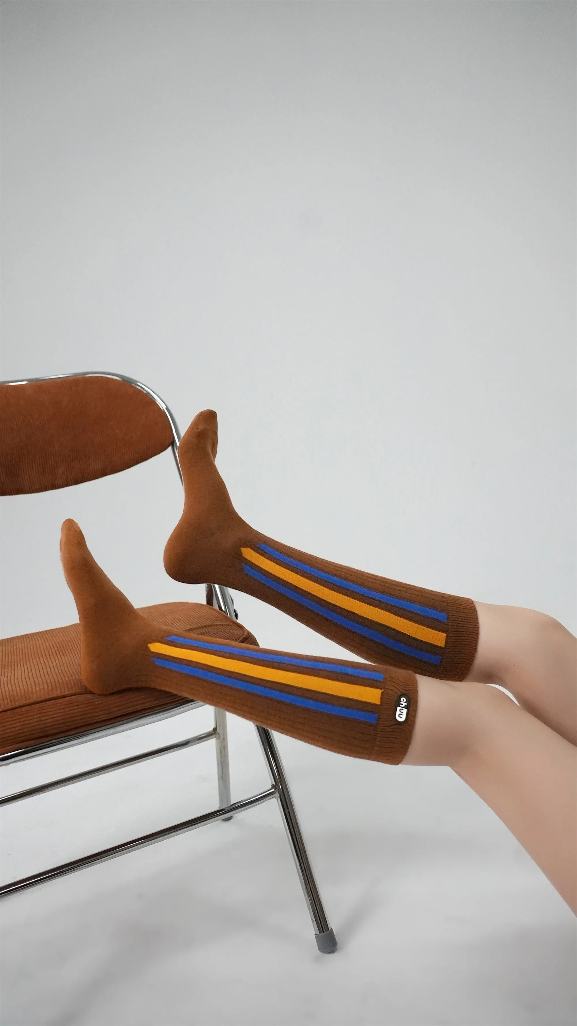 Three Bands Stripe Mid-Calf Socks