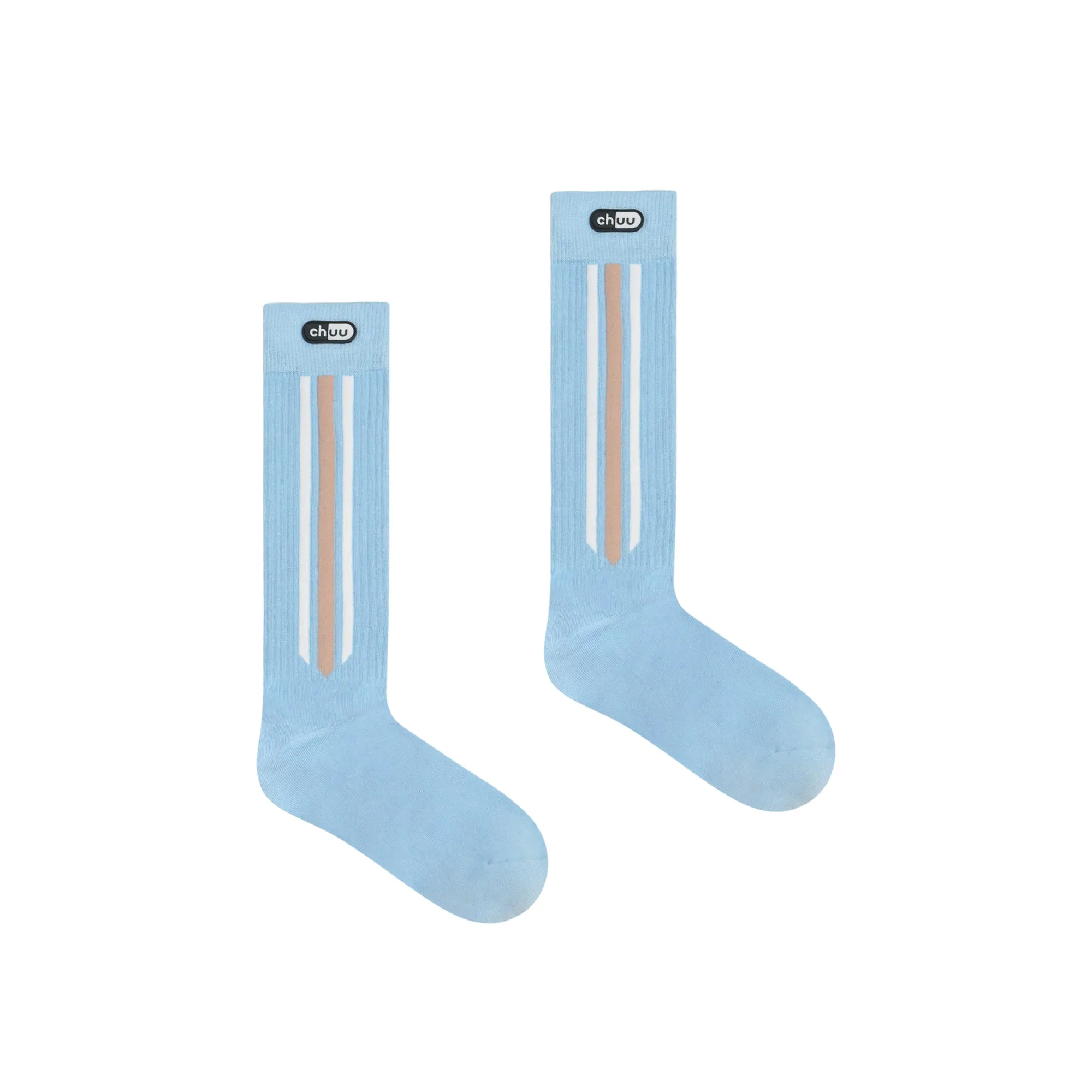 Three Bands Stripe Mid-Calf Socks