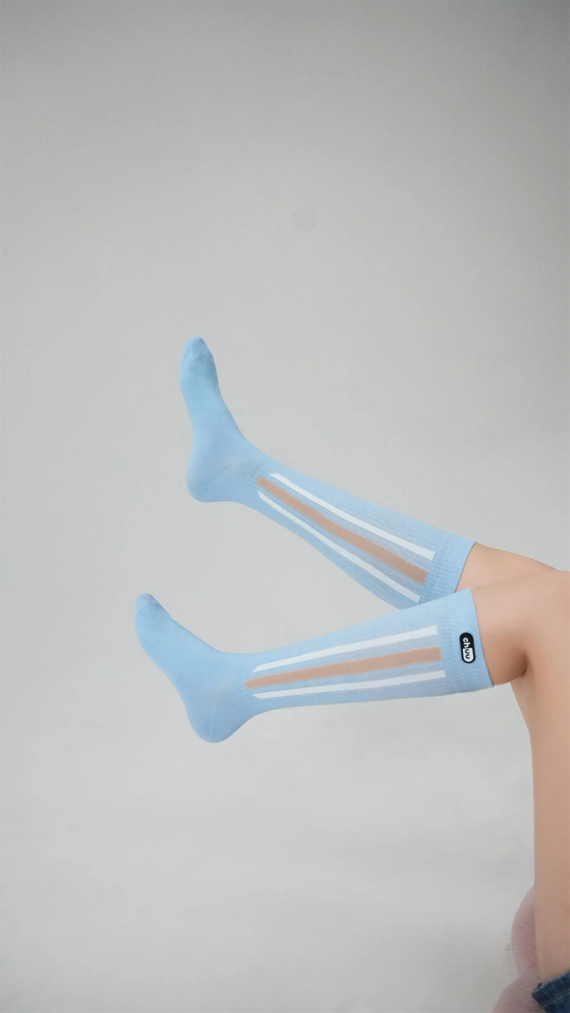 Three Bands Stripe Mid-Calf Socks