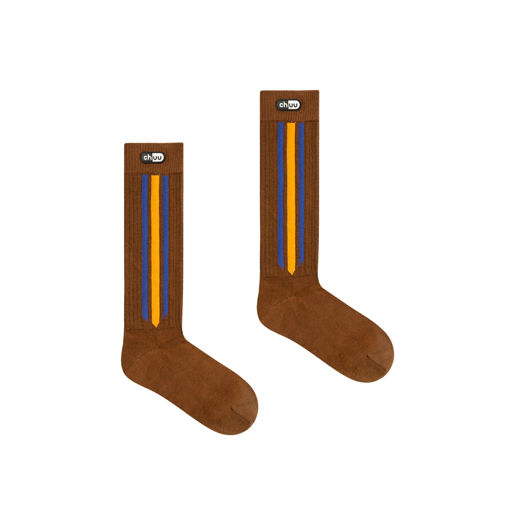 Three Bands Stripe Mid-Calf Socks