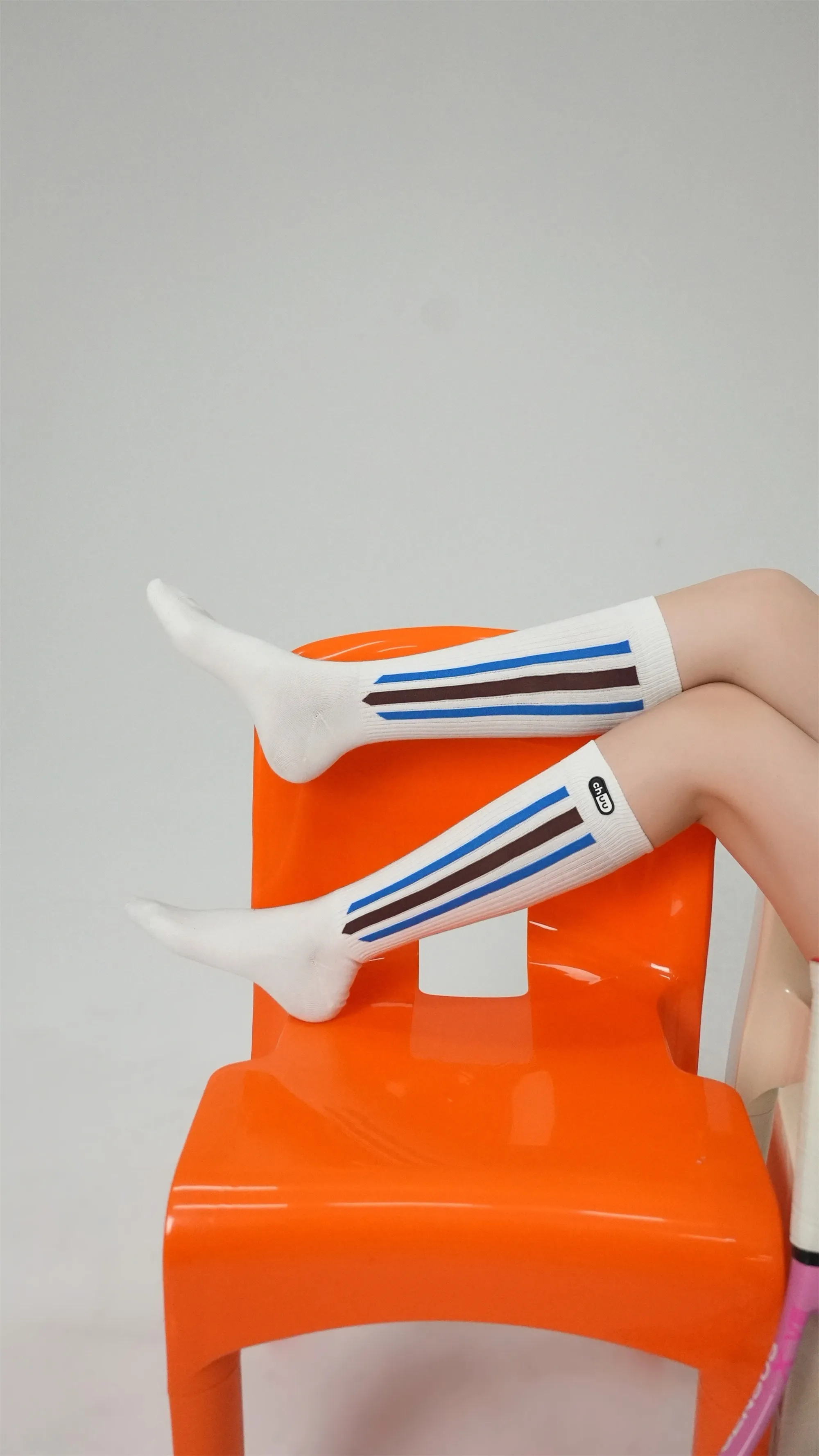 Three Bands Stripe Mid-Calf Socks