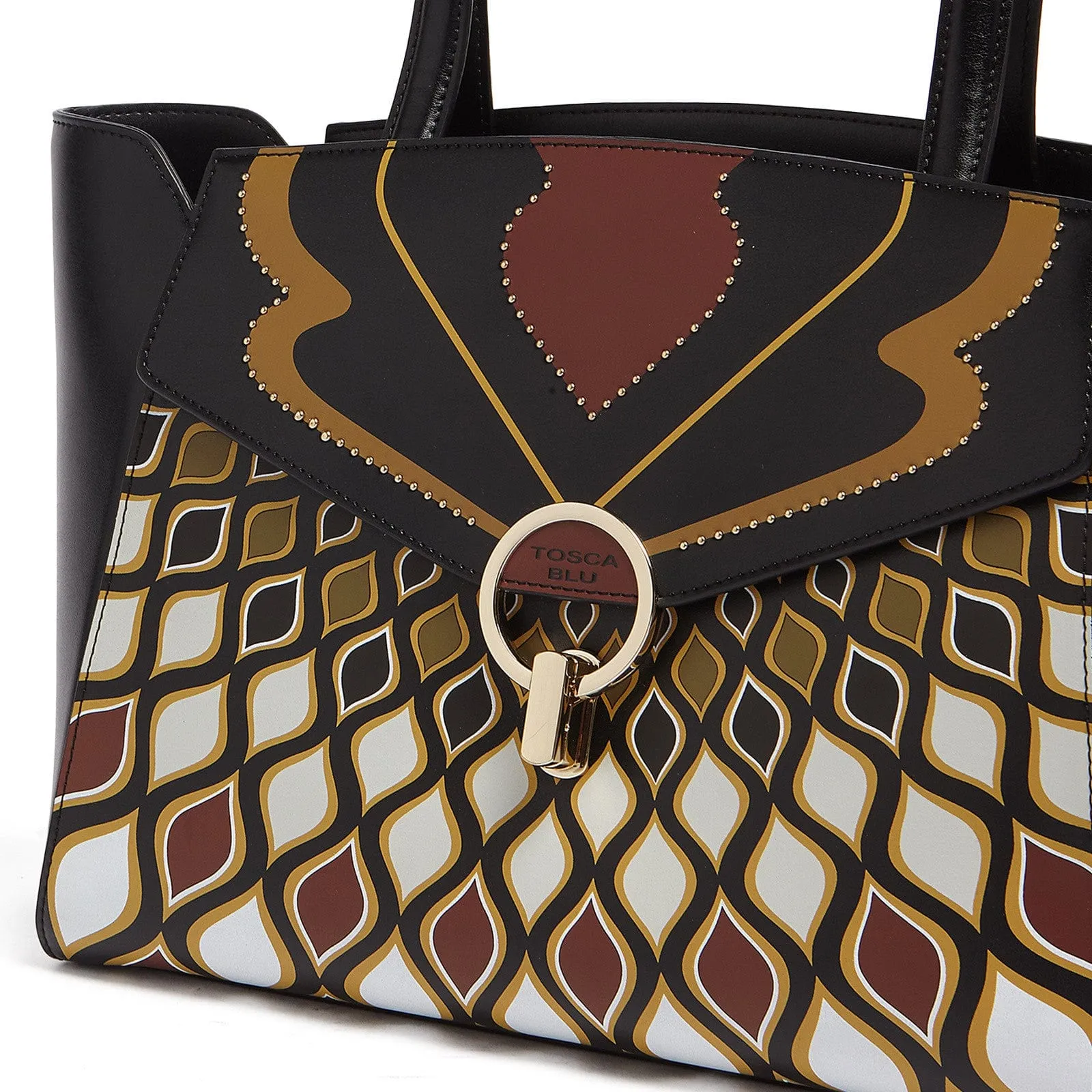 Tosca Blu Multicolor Large Printed Shopper Tote