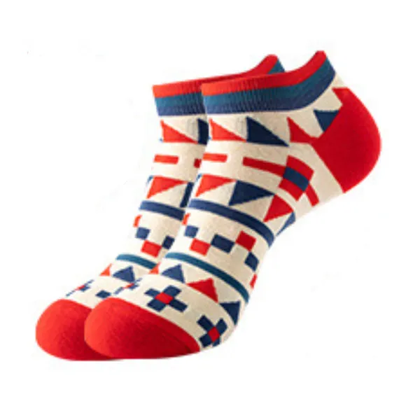 Triangle Pattern Low Cut Socks (One Size) 三角形圖案船襪 (均碼) HS202287e