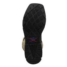 Twisted X Men's 12" Western Charcoal & Kiwi Square Toe Work Boots