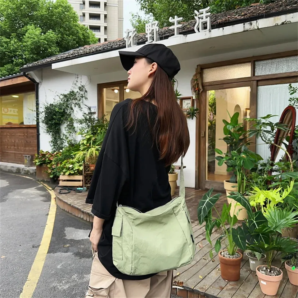 UAKISS  - Casual Shopping Crossbody Bag Fashion Women Totes Shoulder Bags Female Nylon Solid Color Top-handle Bag for Women 2024
