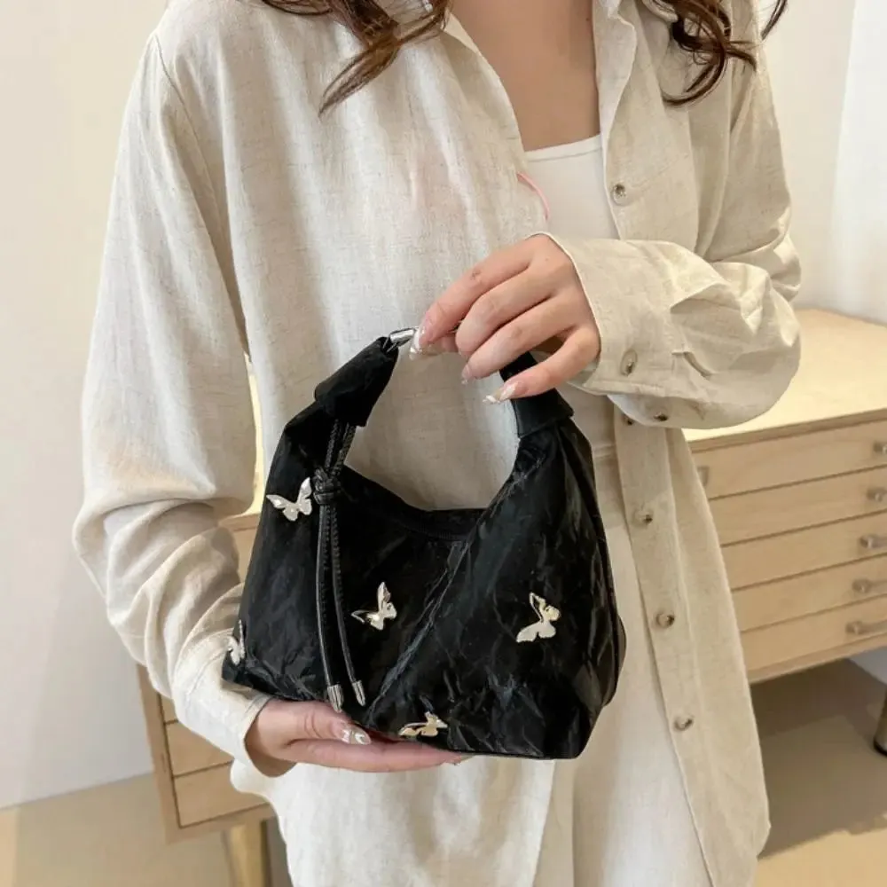 Uakiss New Small Crossbody Bag PU Leather Solid Color Shoulder Bag Butterfly Commuting Bag Girl