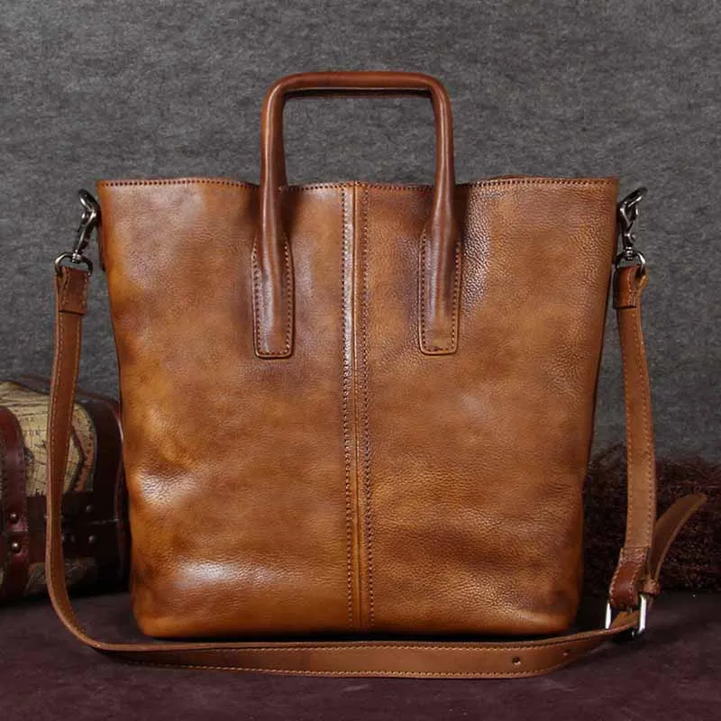 Vintage Leather Womens Tote Bag Leather Shoulder Bag Handbags for Women