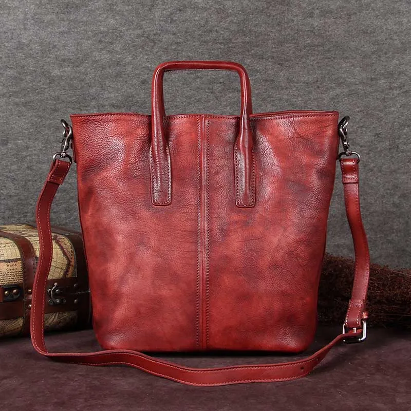 Vintage Leather Womens Tote Bag Leather Shoulder Bag Handbags for Women
