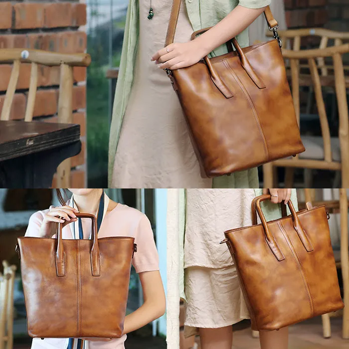 Vintage Leather Womens Tote Bag Leather Shoulder Bag Handbags for Women