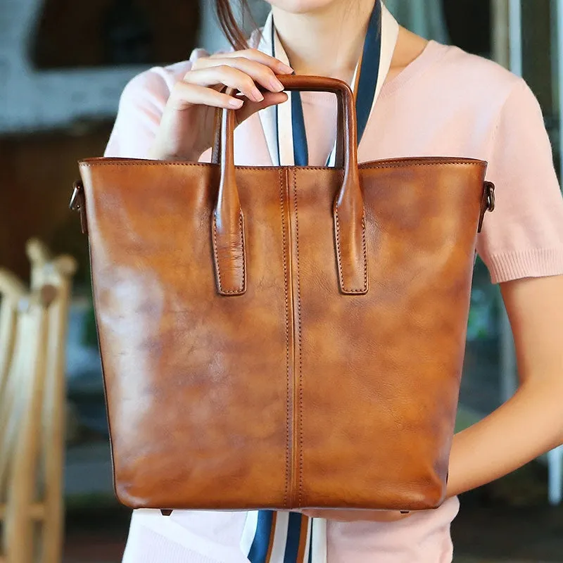 Vintage Leather Womens Tote Bag Leather Shoulder Bag Handbags for Women