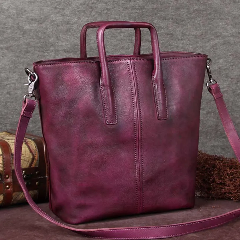 Vintage Leather Womens Tote Bag Leather Shoulder Bag Handbags for Women